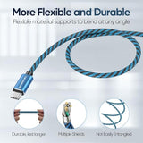 10Ft 5-Pack Usb C To Usb C Cables, 60W Fast Charging, Compatible With Samsung S23/S22/S21, Macbook, Google Pixel, Smartphone, Tablet, Laptop