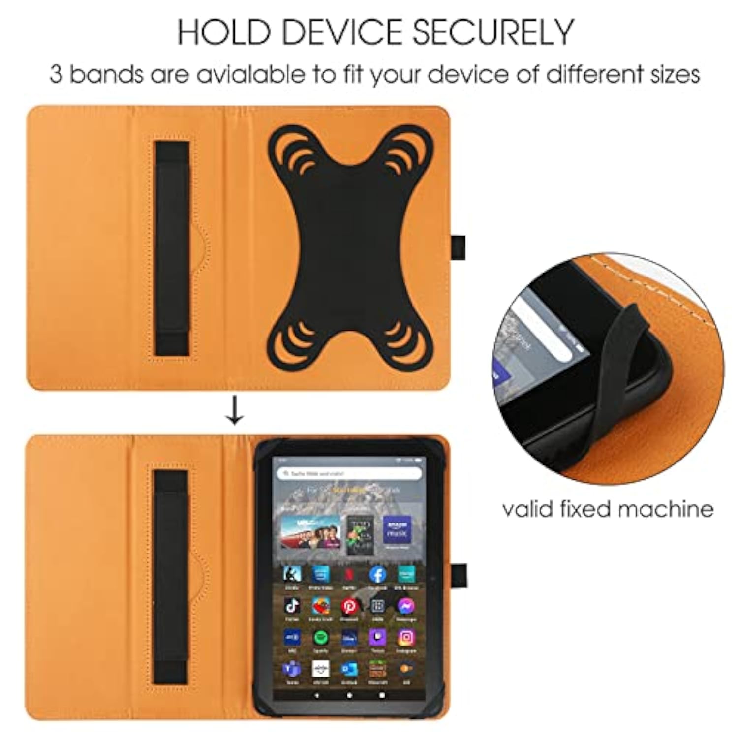 Universal Case For 7 Inch 8 Inch Tablet,Stand Folio Universal Tablet Case Prot