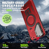 For Samsung Galaxy A36 5G Phone Case Built In Lens Protector [Compatible With Magsafe] [15 Ft Military Grade Drop Protection] With 2X Tempered Glass Screen Protector Shockproof Case(Eed)