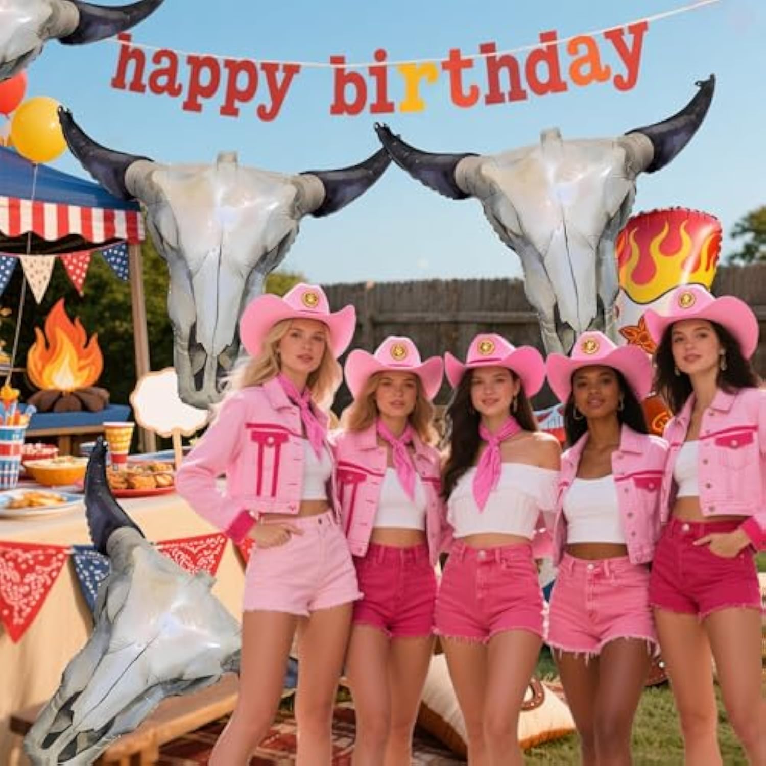 3Pcs Western Cowboy Party Decorations Longhorn Cow Balloons, Cowboy Foil Balloons For Last Rodeo Wild West Party Decorations Decors