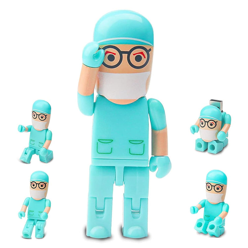 Usb Flash Drive 64Gb Cartoon Doctor Model Usb Drive Thumb Drives Usb 2.0 Memor