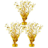 3 Pcs Gold Metallic Foil Star Table Centerpieces Party Decorations