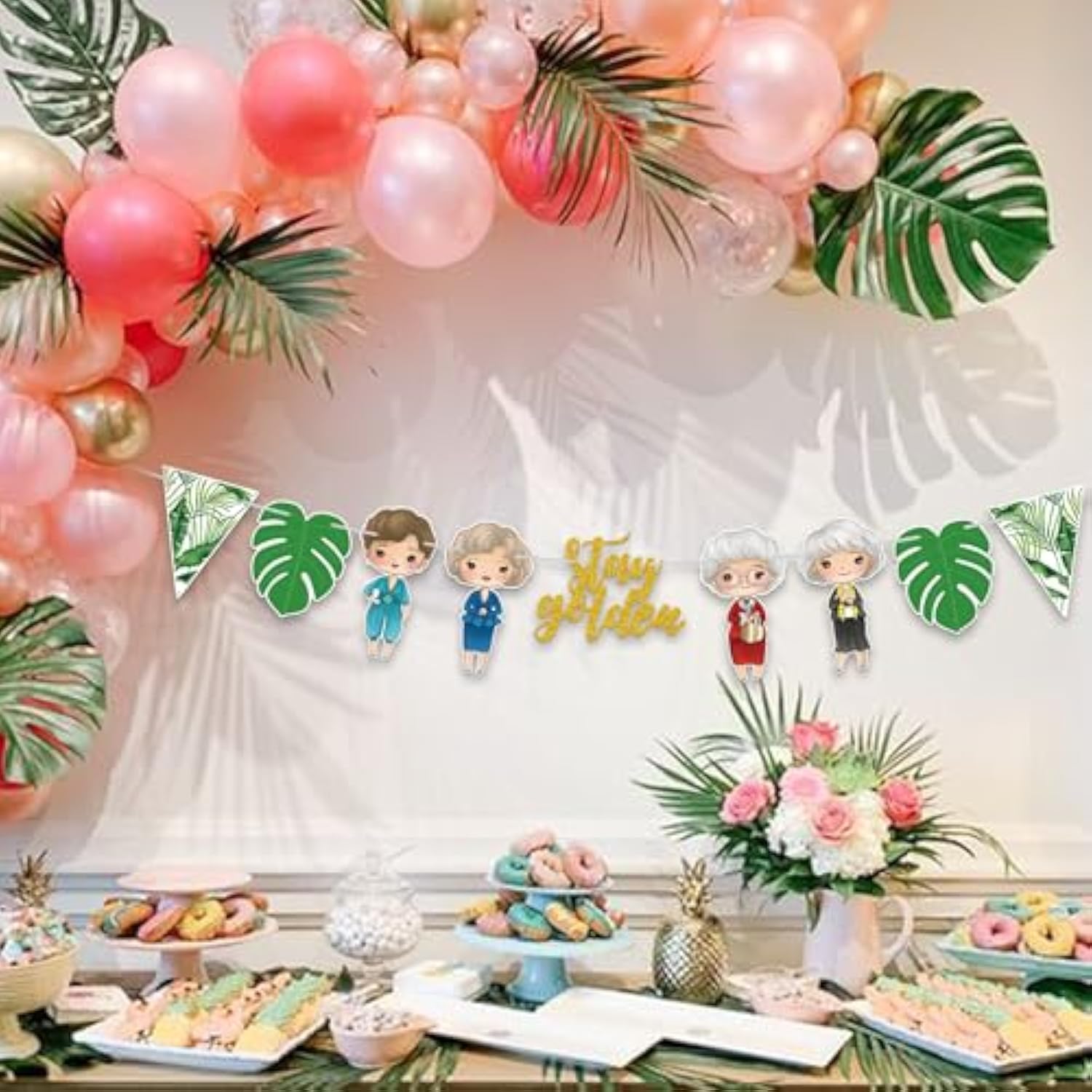 Golden Girls Themed Party Banner Stay Golden Hanging Decorations Party Sign