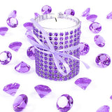 Purple Rhinestone Diamond Style Arts And Crafts Decorating Mesh Ribbon
