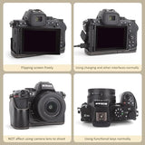 Case For Nikon Z50 Ii Camera, Pu Leather Z50 Ii Half Protective Case With Opening Bottom And Hand Grip Design - Retro Style Black