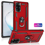 Military Grade Drop Impact For Samsung Galaxy Note 20 Case Note 20 5G Case 360 Metal Rotating Ring Kickstand Holder Armor Heavy Duty Shockproof Case For Galaxy Note 20 5G Phone Case (Sliver)