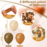 120 Pcs 5 Inch Brown Balloons Western Party Decorations Coffee Brown Cowboy Balloons For Highland Cow Baby Shower Farm Birthday Party Supplies(Caramel, Coffee, Apricot)