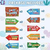 20-Pc “Gone Fishing” Sign Set Kids Fishing Party Decor