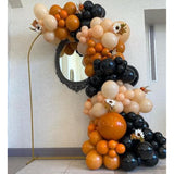 Halloween Balloon Arch Kit Burnt Orange Black Double Stuffed Garland for Spooky Party Decor