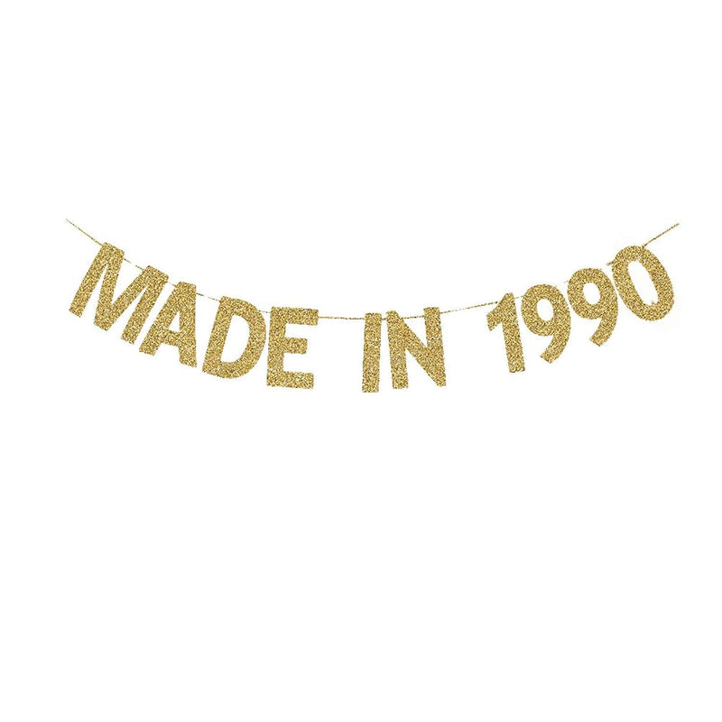 Made In 1990 Banner, Fun Birthday Banner For Women/Men'S 31St Birthday