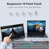 Portable Monitor Touchscreen 15.6'' Fhd 1080P Usb-C Hdmi Ultra-Slim Gaming Display, Built-In Stand Speakers Hdr Ips,For Laptop Pc Mac Phone Ps4/5 Travel Monitors (1080P Touchscreen, 15.6")