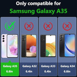 Magnetic Case for Samsung Galaxy A35 5G with Glass Protector, MagSafe, Black