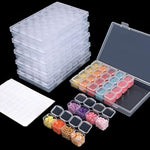 168 Slots 6Pcs 28 Grids Diamond Painting Boxes Plastic Organizer, Bead Organizer