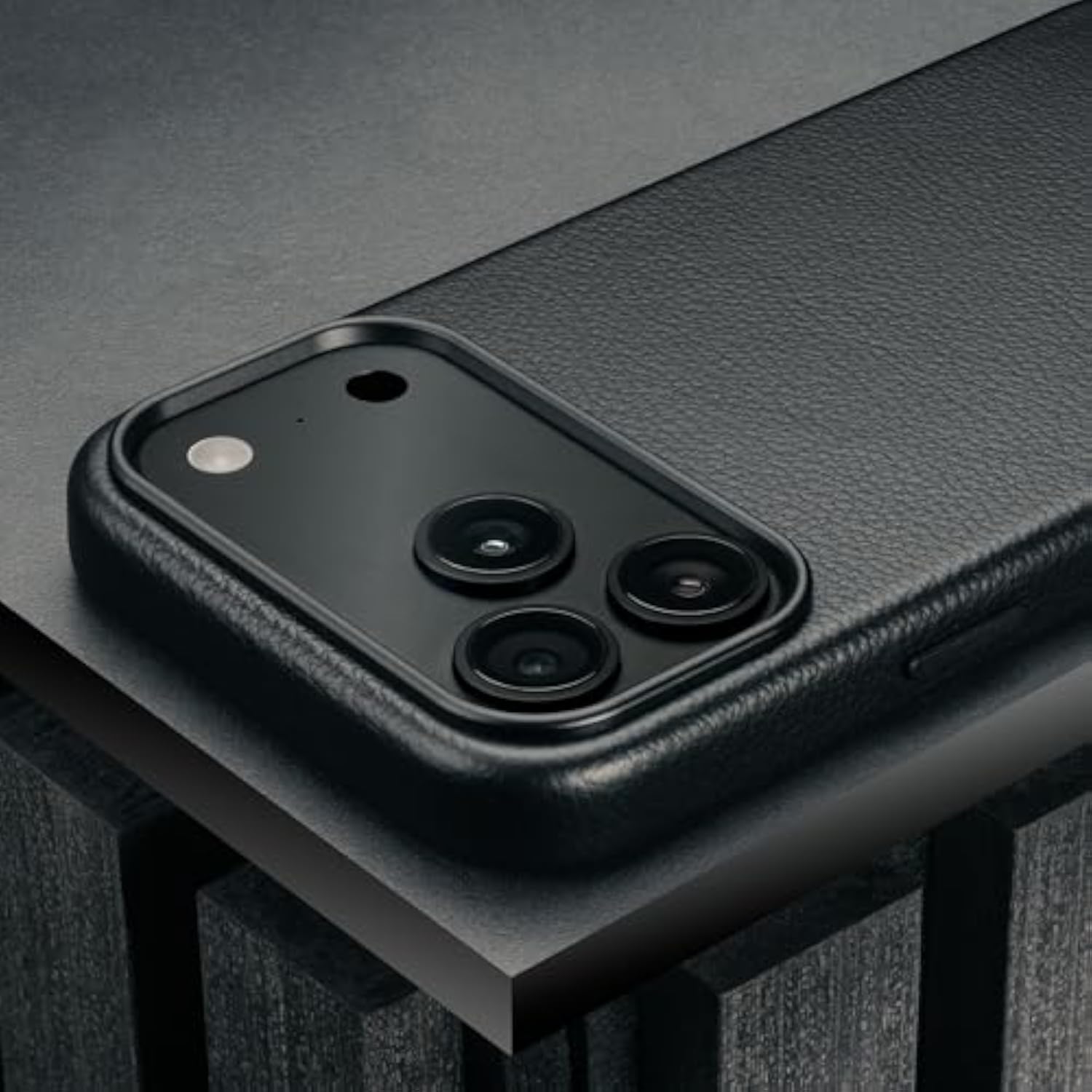 Genuine Leather MagSafe Compatible Case for iPhone 17 Pro Max 6.9" 2025 - Ultra Slim Premium Leather Bumper Case (Black)