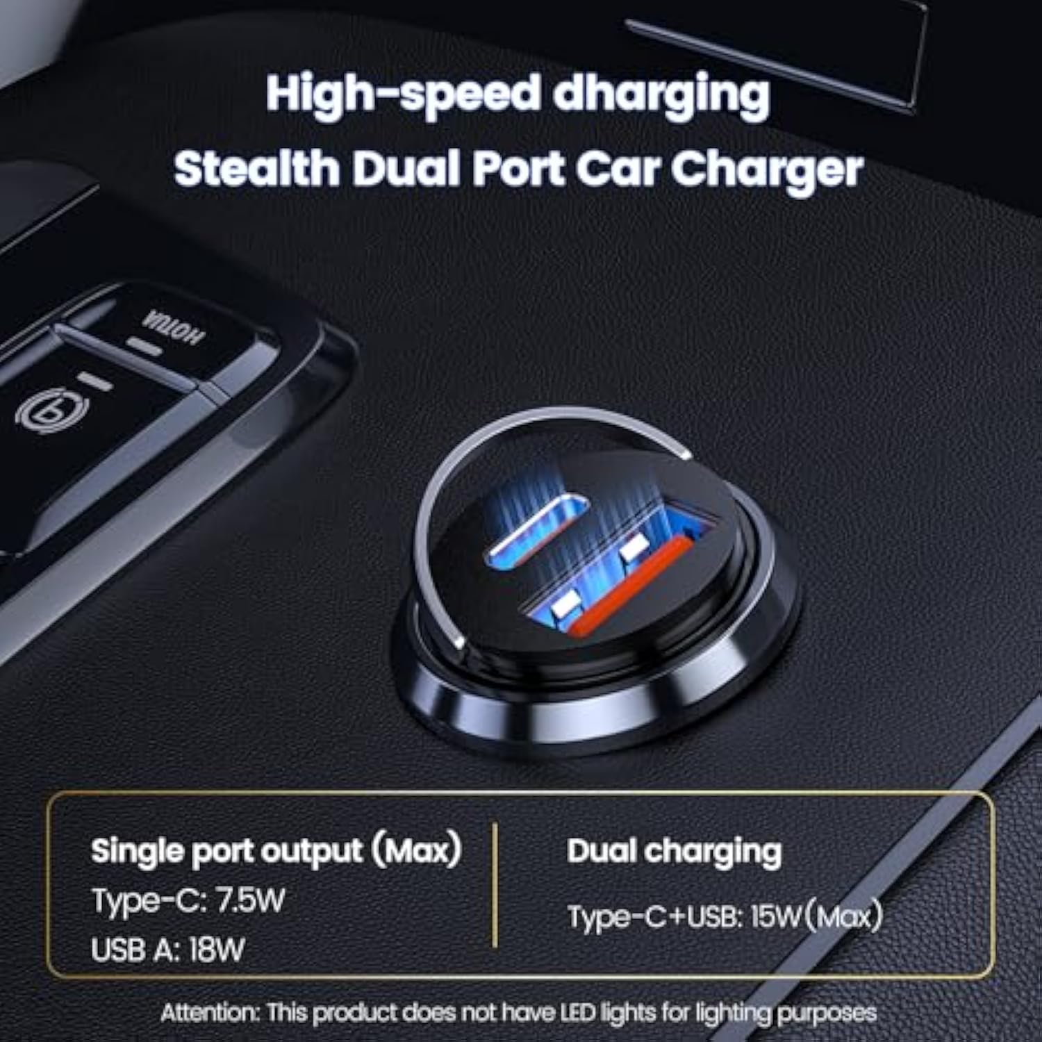Car Charger, Invisible Cigarette Lighter Usb Adapter [All Metal & Mini], 18W&15.5W 2 Port Car Adapter, Qc3.0 Dual Port Cigarette Lighter For Iphone 16 15 Samsung S25 Ultra Piexl 7 And More