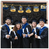 2026 Graduation Party Decorations - 8 Pcs Blue Gold Class Of 2026 Graduation Party Table Decor Honeycomb Centerpieces For Tables Congratulate For 2026 Congrats Grad Party Supplies