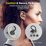 Bluetooth Headphones True Wireless Earbuds With Charging Case Ipx7 Waterproof Stereo Sound Earphones Builtin Mic Inear Headsets For Sport Running Black