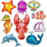 Under the Sea Animal Foil Balloons 9pcs Ocean Party Decorations
