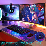 Gaming Mouse Pad, 31.5X15.7Inch Large Extended Mousepad Big Computer Desk Mat For Keyboard And Mouse Full Desk Mouse Mat With Nonslip & Rubber Base