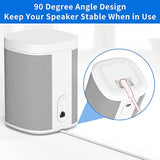 Pair Of 1.15Ft Short Power Cord For Sonos One/One Sl/Play 1 Power Plug Cable - 2 Prong L-Shaped Ac Power Cable Replacement Cord For Sonos Power Supply Cable, White