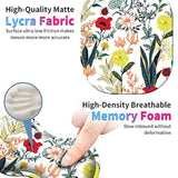 Cute Small Mouse Pad + Mouse Wrist Rest Support Set + Coaster, Ergonomic Memory Foam Mouse Wrist Rest For Laptop Computer Office Home Working Gaming, Beautiful Floral