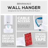 Adhesive Deco M4 & S4 Wall Mount Holder Suitible For Tp-Link Wifi Mesh, Strong Vhb Tape Bracket, No Screws, Drilling & No Tools Needed, Easy To Install, White By (Single)