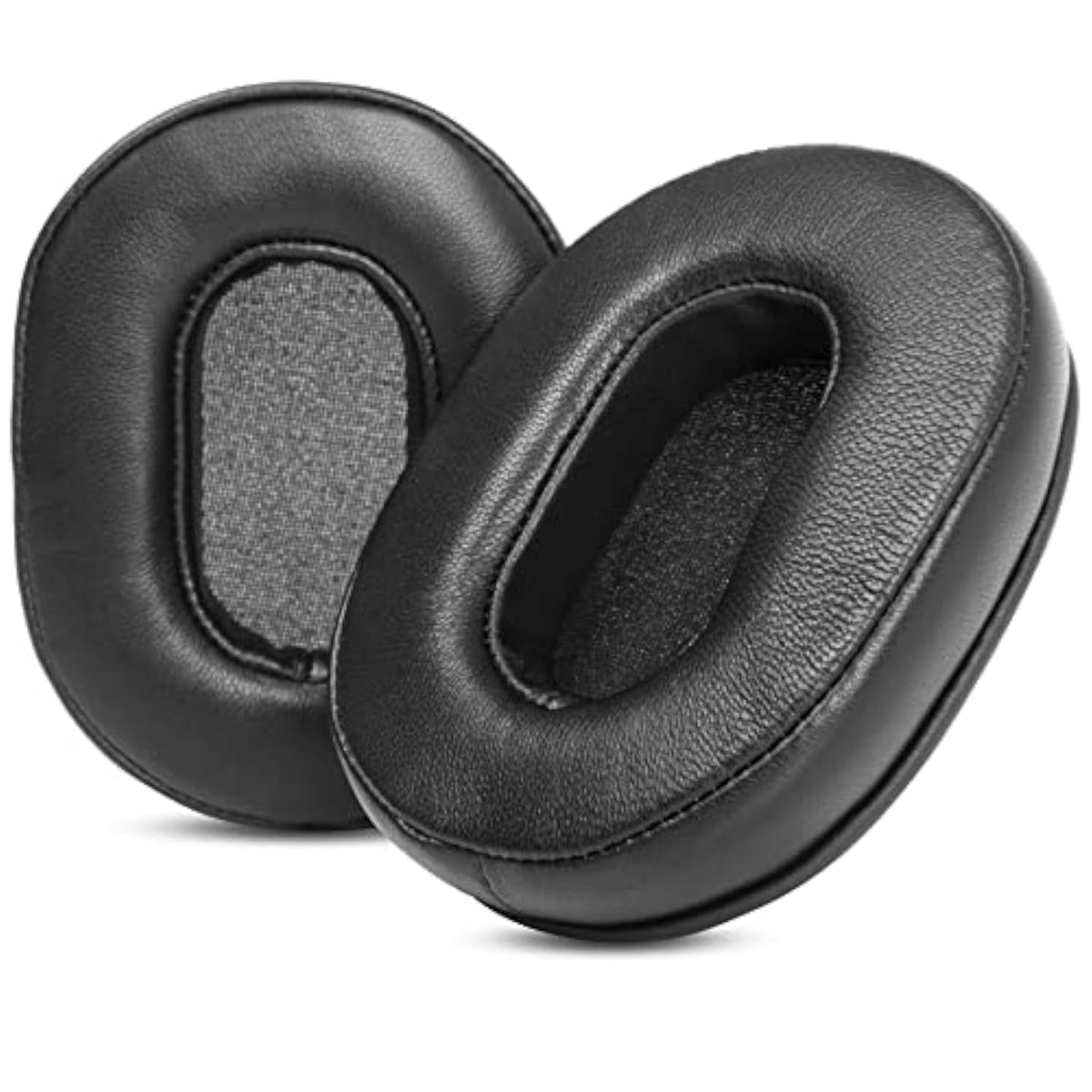 Backbeat Fit 6100 Upgraded Sheepskin Ear Pads Cups Cushions Replacement Compatible With Plantronics Backbeat Fit 6100 Bluetooth Sports Headphones (Black Sheepskin Leather)