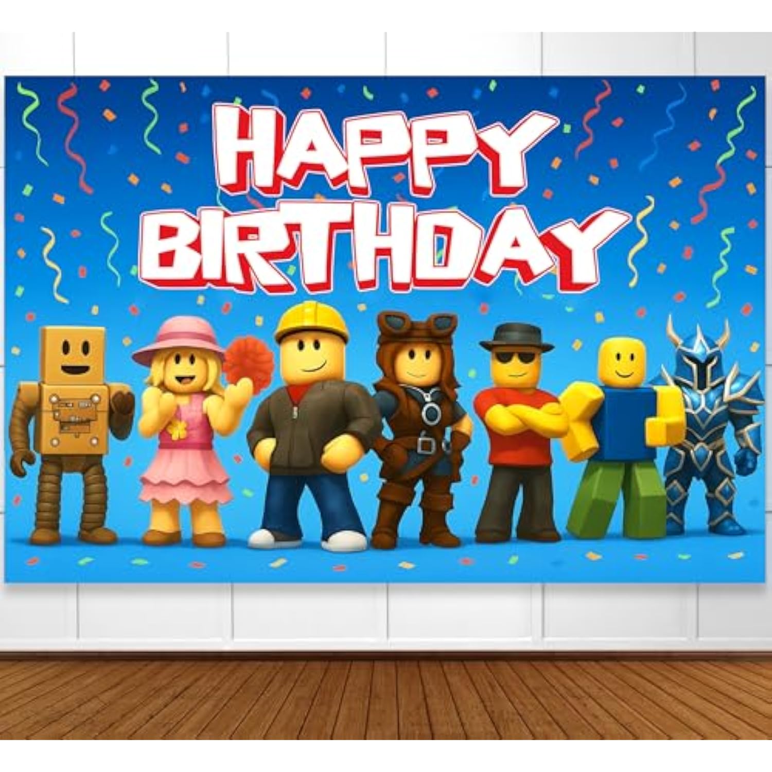 Video Game Birthday Banner 6x4ft Pixel Backdrop for Boys Party