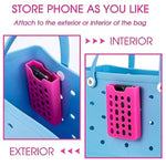 Phone Holder For Bogg Bags - Silicone Case, Insert Accessory Charm - Pink