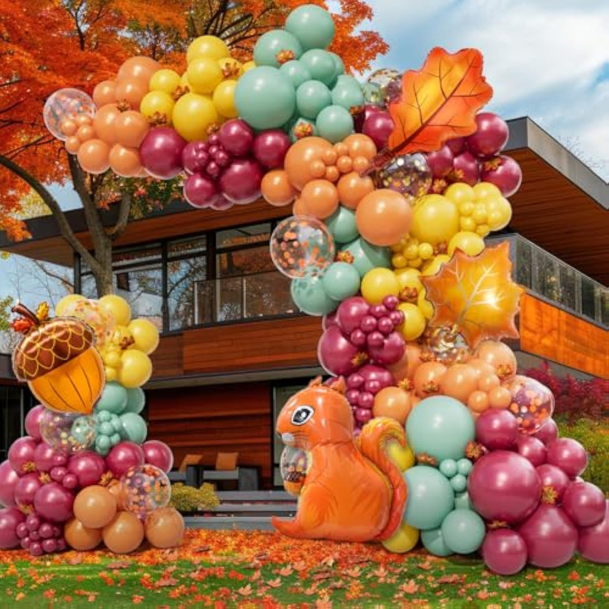 Fall Balloon Arch Kit: Thanksgiving Baby Shower Party Decor (163pcs)