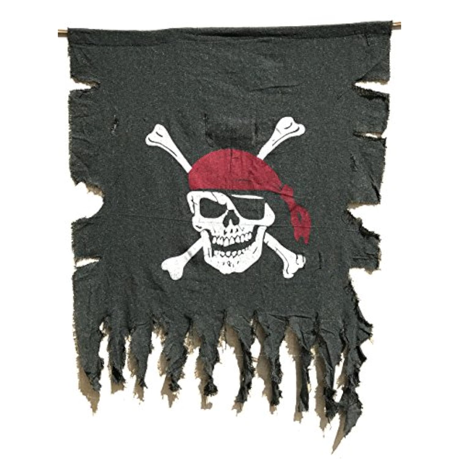2Pcs Large Size 3Ft X 2.5Ft Retro And Weathered Linen Pirate Flag For Halloween Decorations, Pirate Party, Kids Room Décor (Black-1Pcs)