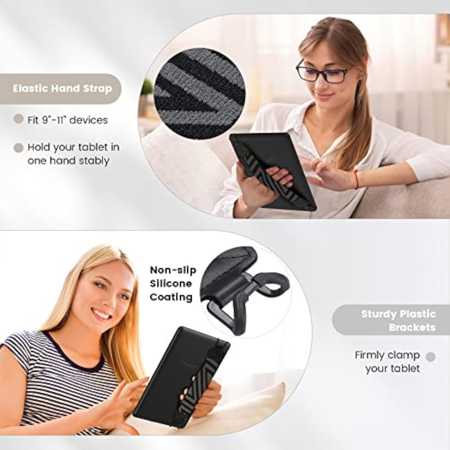 MoKo Security Hand-Strap for 9-11 Inch Tablet - iPad/iPad Pro/iPad Air/Kindle