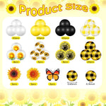 200 Pcs Sunflower Wooden Beads Summer Yellow 16 Mm Crafts Beads For Crafts Jewelry Making Garland Necklace Earring Bracelet Tree Home Decor