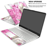 Laptop Skin Decal Specific Fit For Hp 15.6" With No Cutting Required, No Bubble, Waterproof, Scratch Resistant, Money Cat Design - Including Wide Screen And Full Wrist Pad Skin