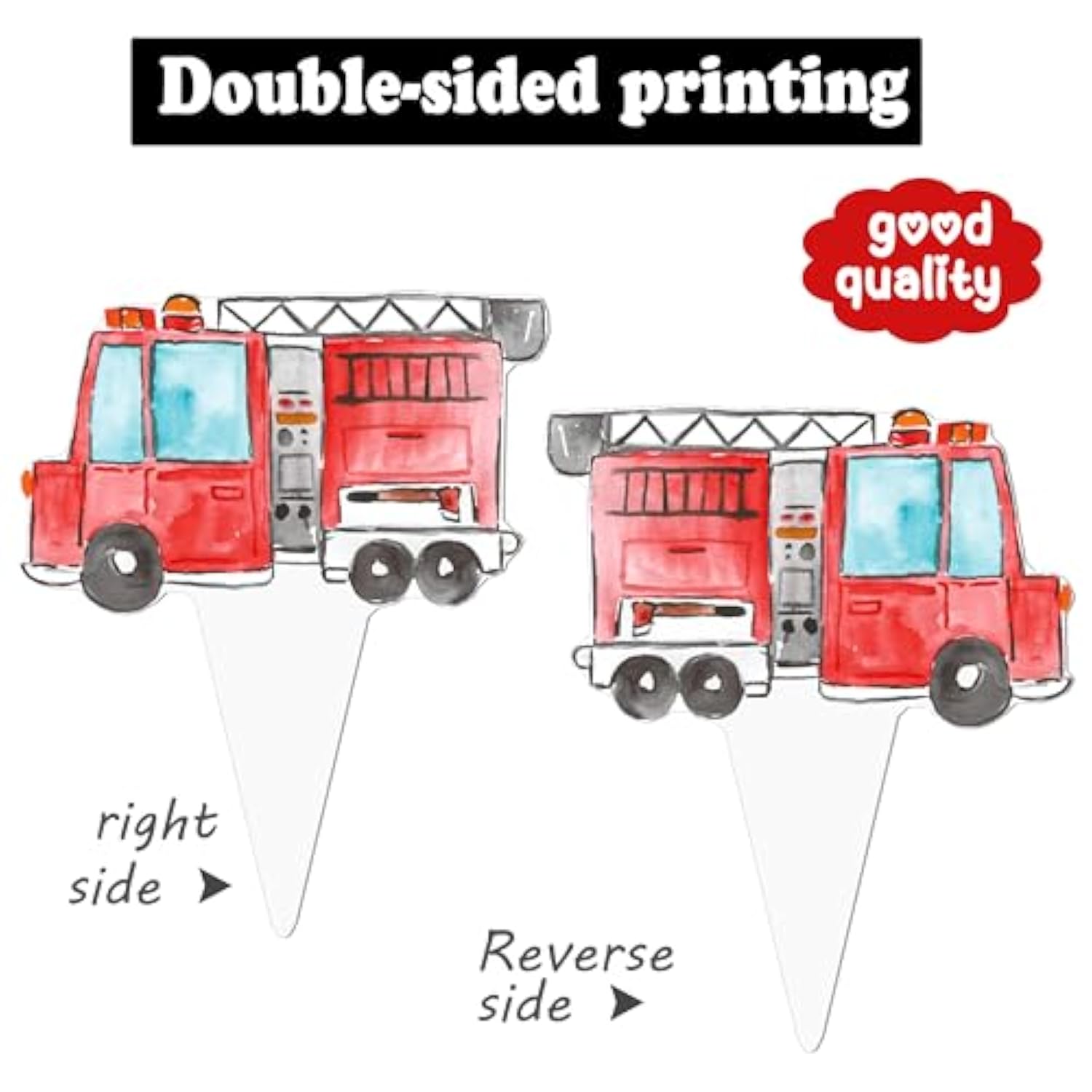 48Pcs Firefighter Theme Cupcake Toppers Fire Truck And Emergency Equipment Design Cupcake Toppers For Firetruck Firefighter Theme Birthday Party Fireman Baby Shower Supplies