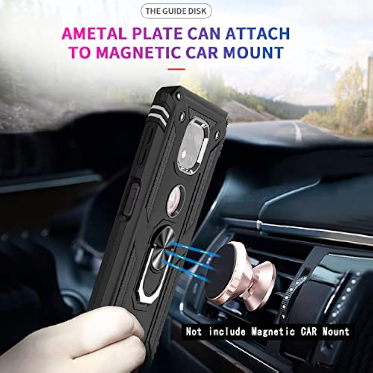 For Moto G Power 2021 Case With [2 Pack] Tempered Glass Screen Protector (Not Fit 2020/2022), [Military-Grade] Shockproof Phone Case With Kickstand For Motorola Moto G Power 2021, Black