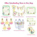Alice In Wonderland Large Invitations - 20 Invitations + 20 Envelopes