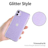 Clear Glitter Sparkle Bling Anti-Scratch Shockproof Protective Phone Case for iPhone 11 (6.1 inch) 2019