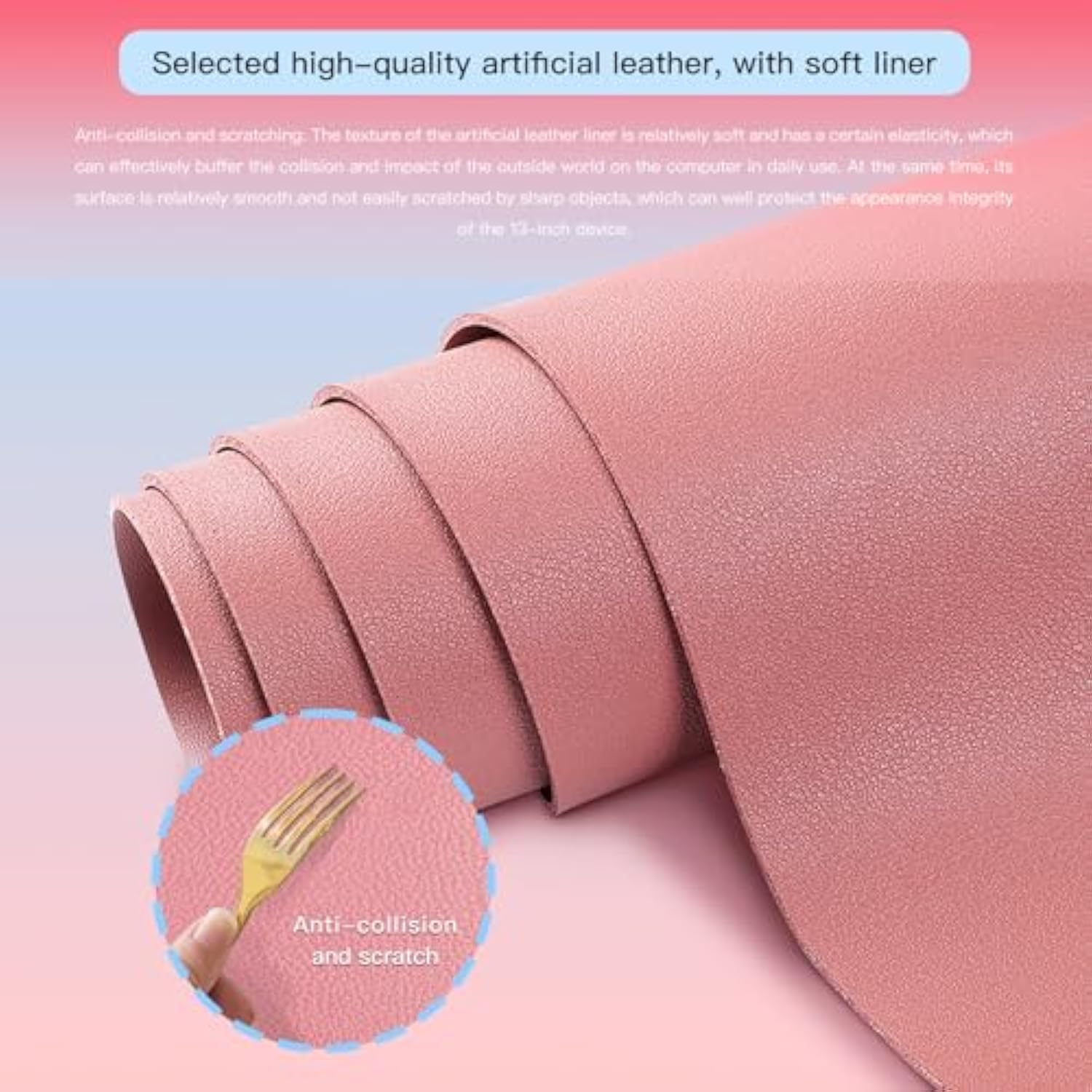 Laptop Case Cortical 13-14",Thin Portable Versatile Case Bag Compatible With 2022 Pro 14"/2015 Pro 13.3"/2015 Air 13.3" Notebook/Tablet - Pink For Women