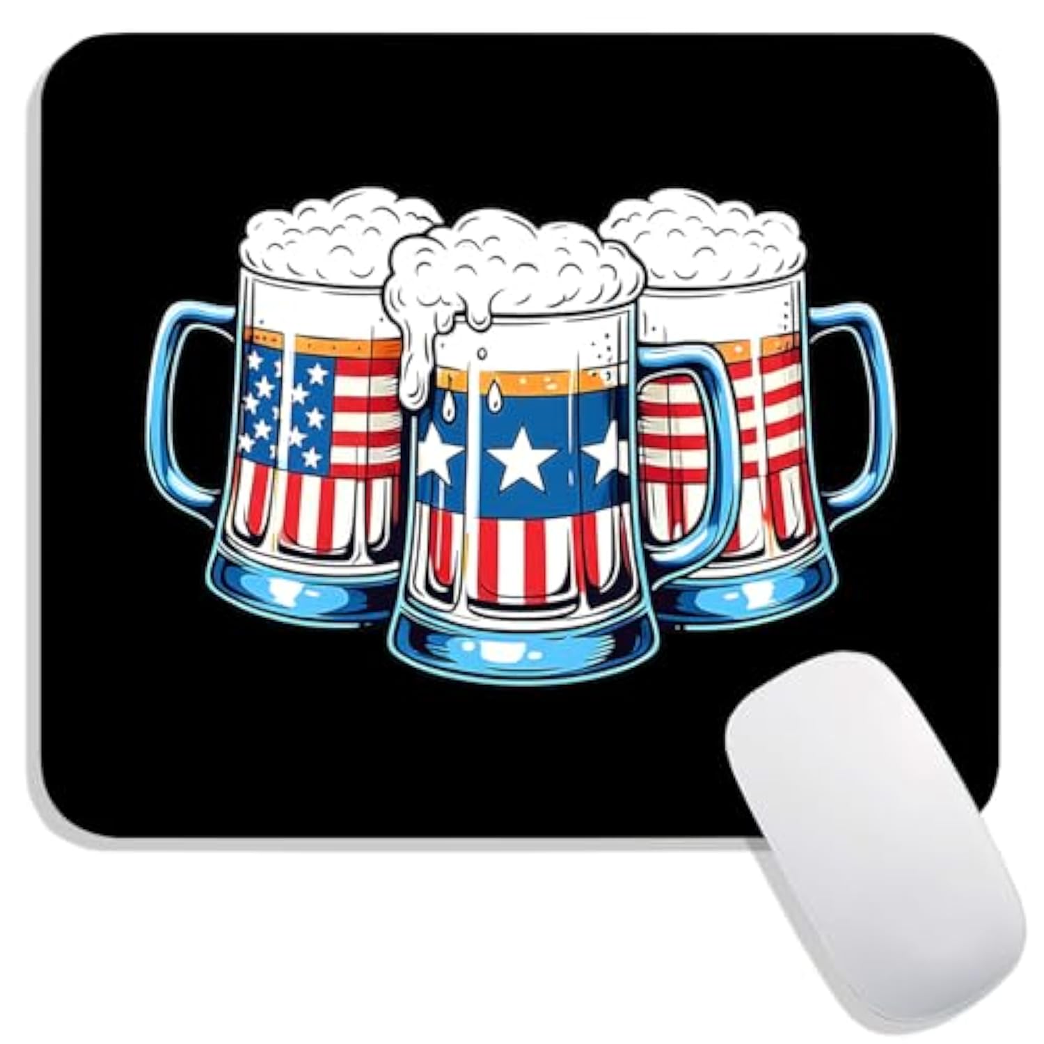 Mouse Pad, Smooth Fabric, Precise Cursor Positioning Mousepad For Wireless Mouse, Non-Slip Base, 9.5 X 7.9 Inch, Cheers