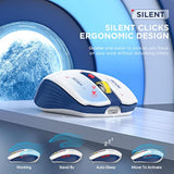 Bluetooth Wireless Mouse - (Bt1/Bt2+Usb) Tri-Mode High Performance, Rechargeab