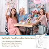 Hilarious Baby Shower Games, Who Knows Mommy Best & Would Mommy Rather Double-Sided Games, Minimalism Baby Shower Decorations Favors Ideas-25 Pcs 5X7 In -B01