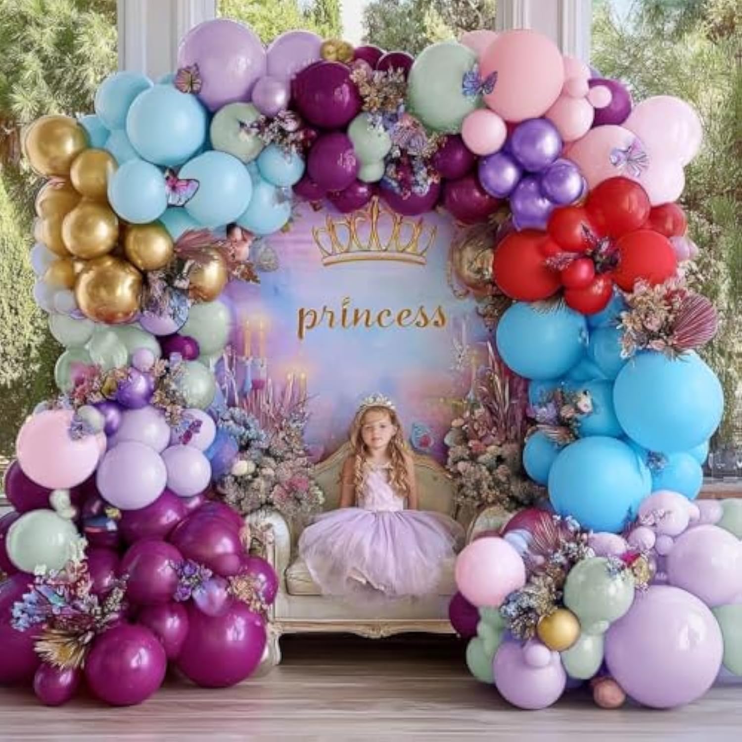 Orange Red Balloon Arch Kit Burgundy Pink White Balloons for Baby Shower Birthday Party