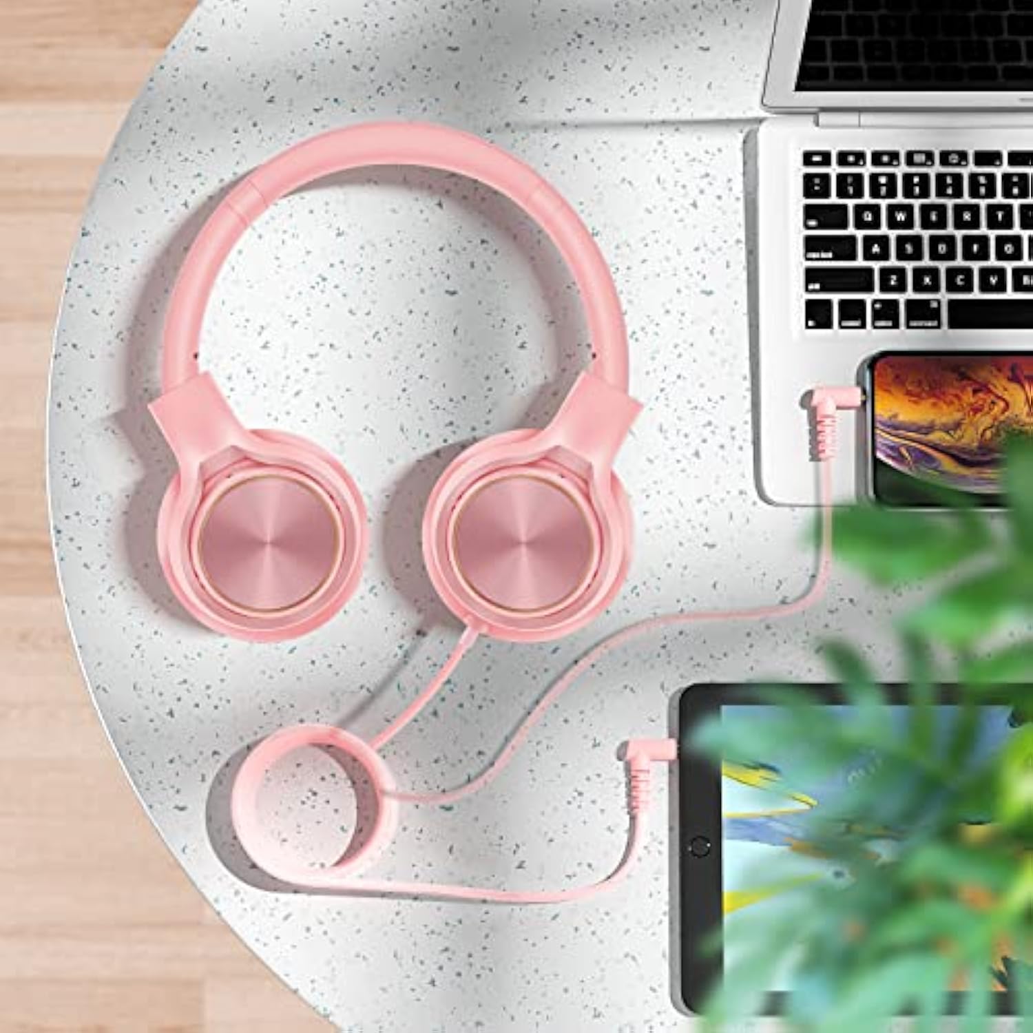 S9 Wired Headphones With Microphone For School,On-Ear Kids Headphones For Girl