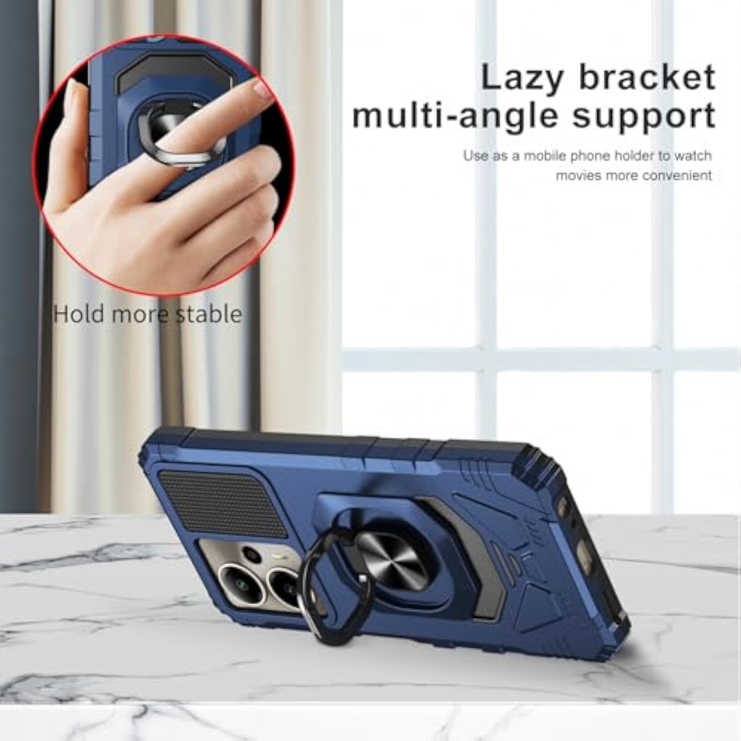 Cricket Outlast 5G AT&T Motivate Pro 5G Case with Screen Protector Blue