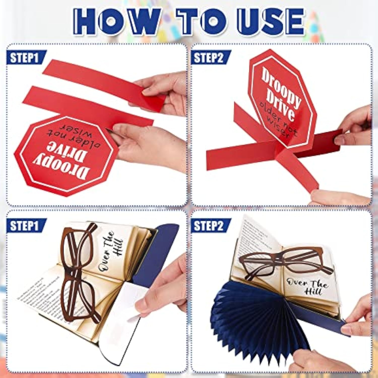 9 Pcs Over The Hill Party Supplies Old Age Honeycomb Table Centerpiece