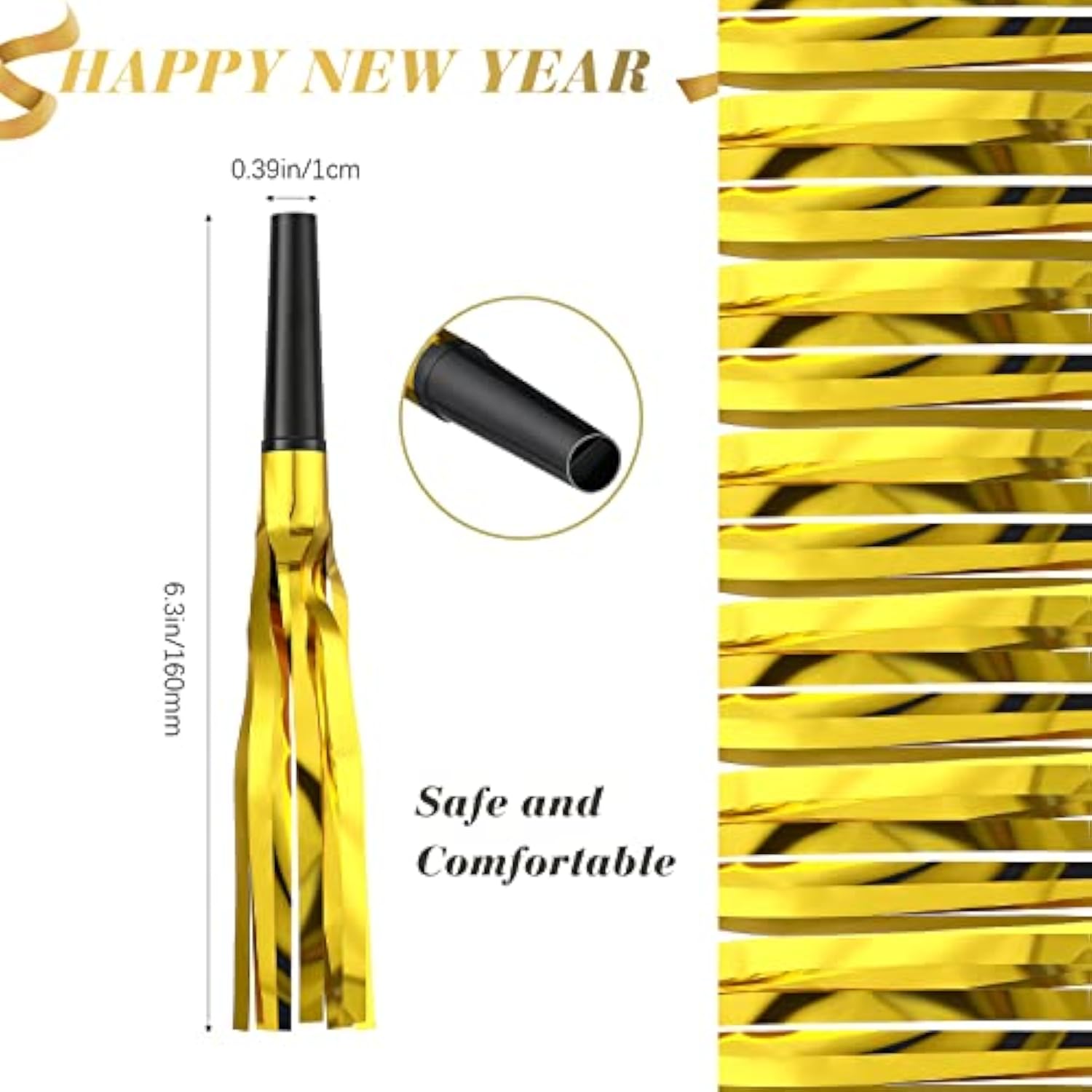 36pcs New Year Party Supplies Gold Silver Noise Makers Headbands