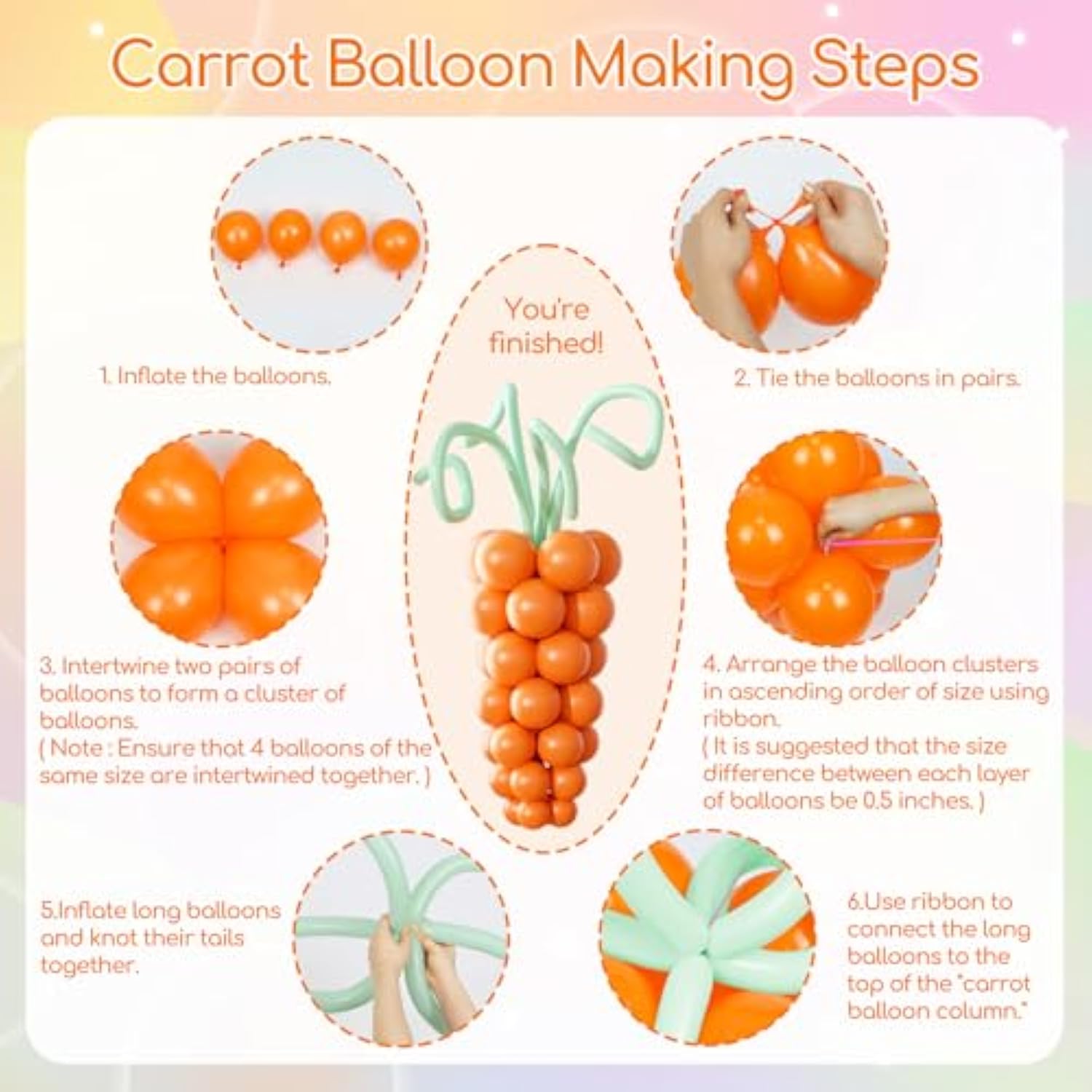 179Pcs Easter Balloon Arch Garland Kit With Pastel Yellow Purple Green Orange Blue Pink Rabbit Carrot Balloons For Baby Shower Birthday Party Decorations