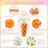 179Pcs Easter Balloon Arch Garland Kit With Pastel Yellow Purple Green Orange Blue Pink Rabbit Carrot Balloons For Baby Shower Birthday Party Decorations