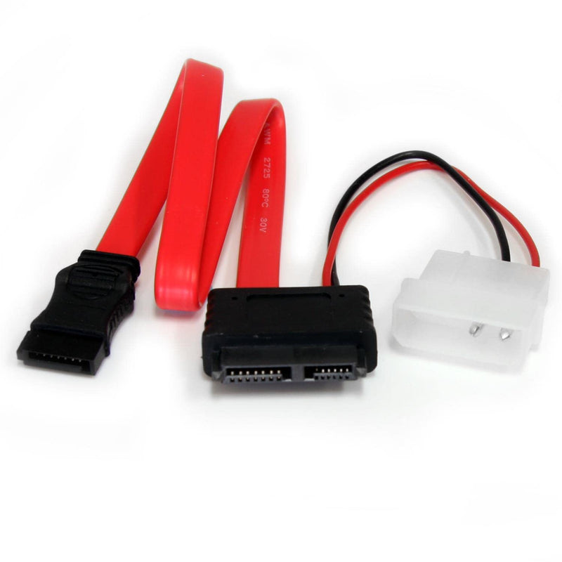 12In Slimline Sata To Sata With Lp4 Power Cable Adapter (Slsataf12)